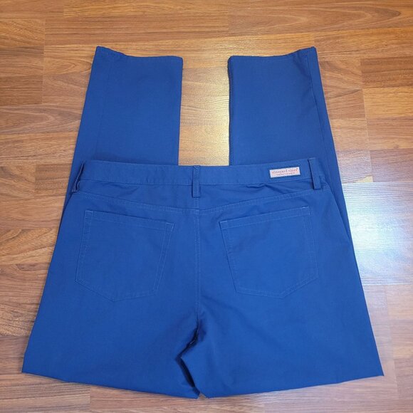 Vineyard Vines Mens On-The-Go Pants 36x30 Navy Blue Cotton & Spandex Performance - Picture 12 of 13